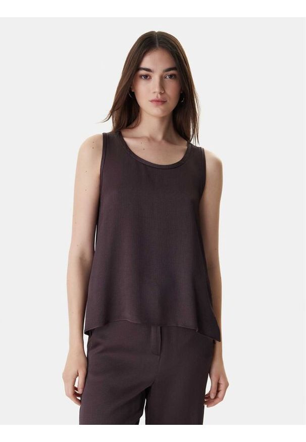 Marella Bluzka Nembi 2615161011 Brązowy Regular Fit. Kolor: brązowy. Materiał: wiskoza