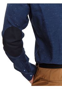 TOP SECRET - Koszula strukturalna taliowana. Okazja: do pracy, na co dzień. Kolor: niebieski. Długość rękawa: długi rękaw. Długość: długie. Sezon: zima. Styl: casual, klasyczny #6