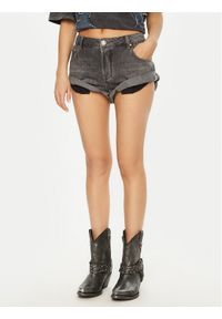 One Teaspoon Szorty jeansowe Bandits 26845 Szary Regular Fit. Kolor: szary. Materiał: bawełna
