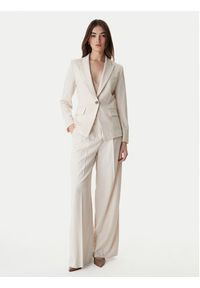 Marella Spodnie palazzo Slogan2 2615131311 Écru Wide Leg. Kolor: kremowy. Materiał: syntetyk #4