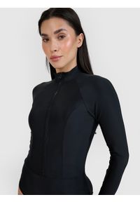 4f - 4F Kostium kąpielowy z długim rękawem damski - czarny L. Kolor: czarny. Materiał: włókno, syntetyk, materiał, elastan. Długość: długie #2