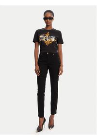 Versace Jeans Couture T-Shirt 79HAHE06 CJ00E Czarny Regular Fit. Kolor: czarny. Materiał: bawełna