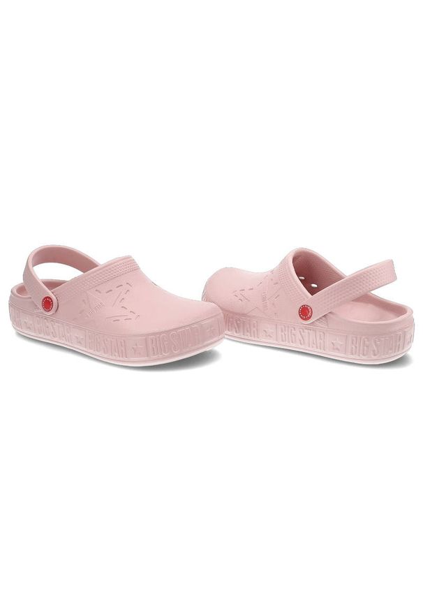 Big-Star - Różowe Klapki Big Star Modne Dziecięce Buty Na Lato. Okazja: na plażę. Kolor: różowy. Sezon: lato. Styl: elegancki