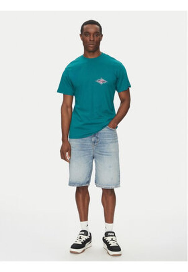 Quiksilver T-Shirt EQYZT08046 Zielony Regular Fit. Kolor: zielony. Materiał: bawełna