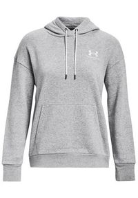 Under Armour Bluza Essential Fleece Hoodie 1373033 Szary Regular Fit. Kolor: szary. Materiał: bawełna #4