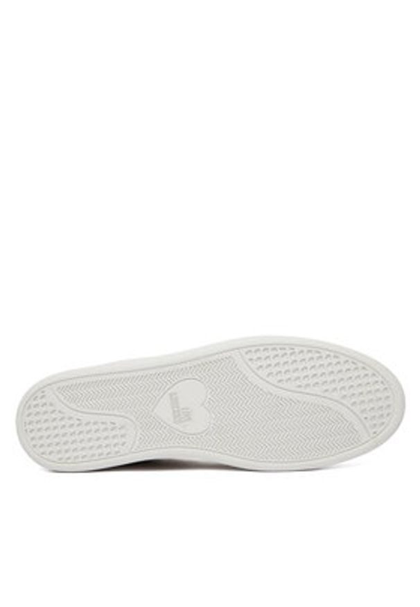 Love Moschino - LOVE MOSCHINO Sneakersy JA15112G1OIG0104 Beżowy. Kolor: beżowy. Materiał: skóra, zamsz