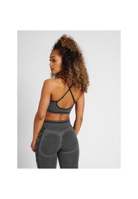 Bezszwowy biustonosz dla kobiet Hummel MT Lulu scrunch. Kolor: czarny. Materiał: dzianina, jersey. Sport: fitness #1