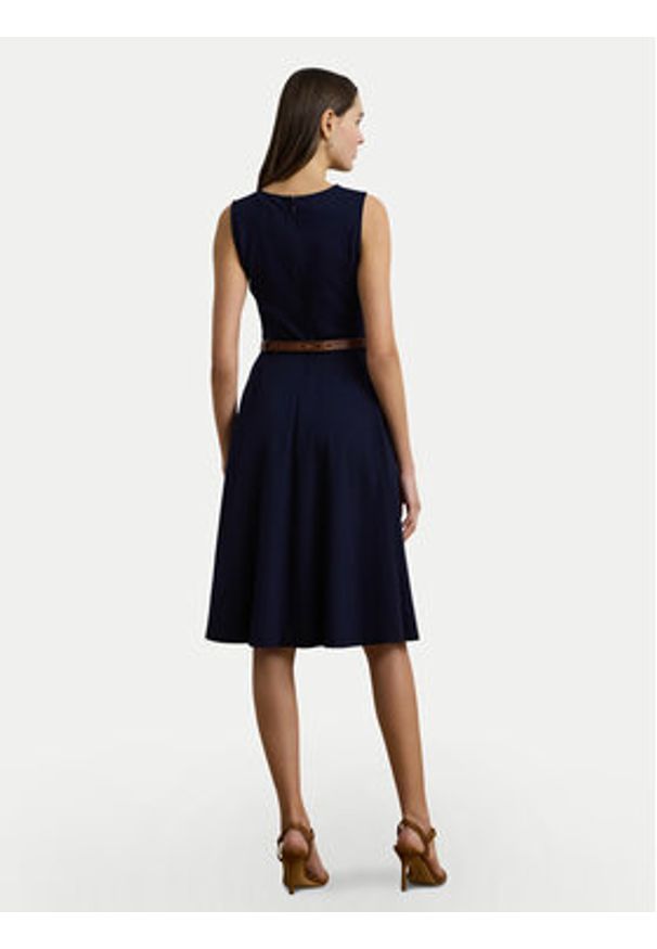 Lauren Ralph Lauren - LAUREN RALPH LAUREN Sukienka koktajlowa 200973402001 Granatowy Regular Fit. Kolor: niebieski. Materiał: wiskoza. Styl: wizytowy