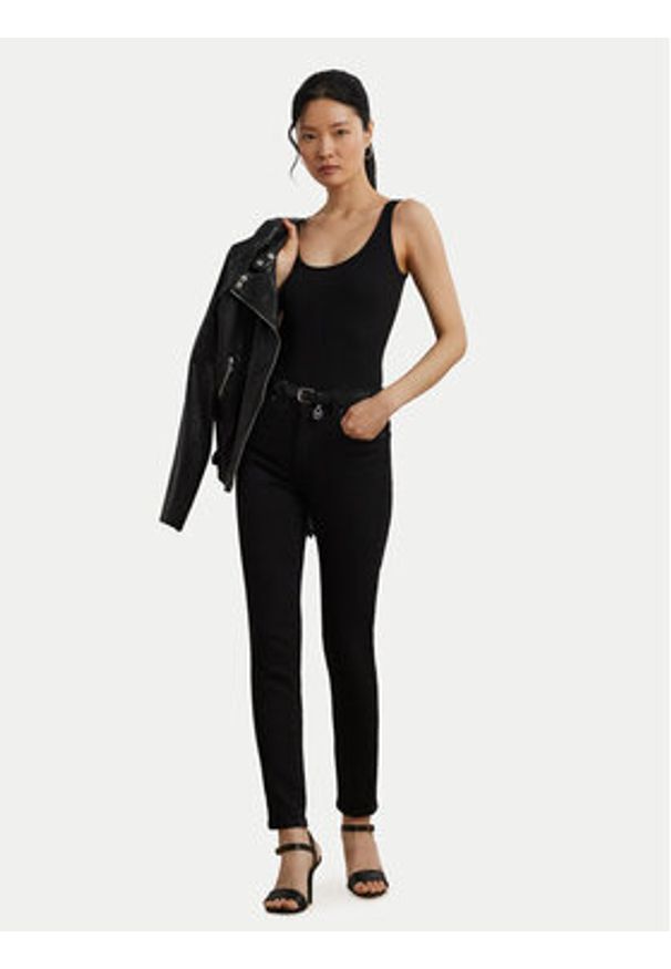 Lauren Ralph Lauren - LAUREN RALPH LAUREN Top 200704777005 Czarny Slim Fit. Kolor: czarny. Materiał: bawełna