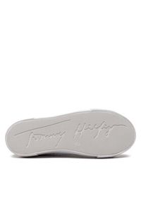 TOMMY HILFIGER - Tommy Hilfiger Trampki Lowcut Lace-Up Sneaker T3A9-32289-0753 S Bordowy. Kolor: czerwony. Materiał: skóra #7