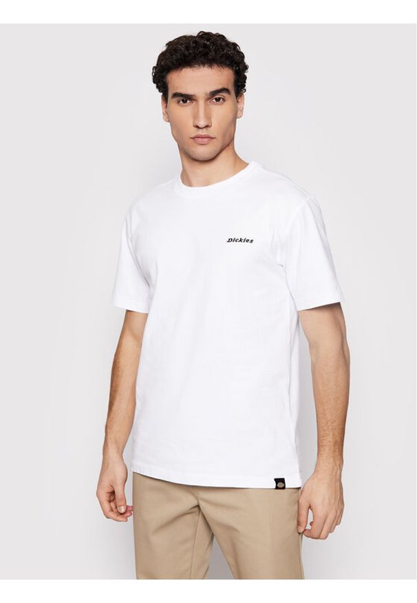 Dickies T-Shirt Ss Loretto DK0A4X9OWHX Biały Regular Fit. Kolor: biały. Materiał: bawełna