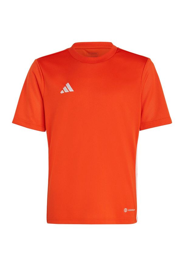 Adidas - Koszulka dla dzieci adidas Tabela 23 Jersey. Kolor: biały, pomarańczowy, wielokolorowy. Materiał: jersey. Sport: piłka nożna