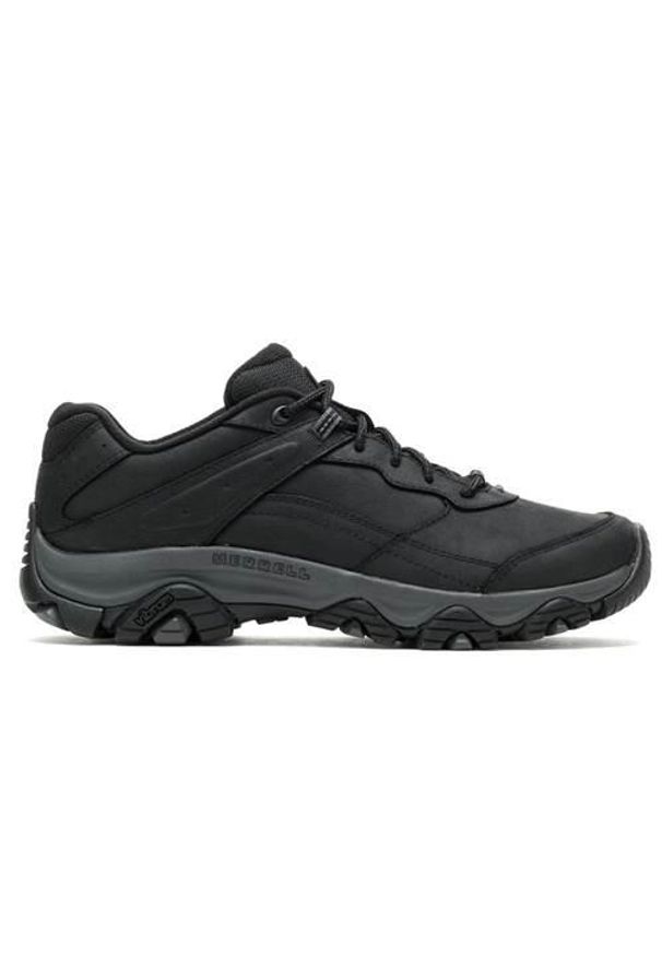 Buty do chodzenia męskie Merrell Moab Adventure 3. Zapięcie: sznurówki. Kolor: czarny. Materiał: guma, skóra, tkanina, materiał, syntetyk. Szerokość cholewki: normalna. Sport: turystyka piesza