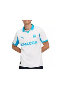 Puma - Koszulka domowa OM 2025/26. Kolor: niebieski, biały, wielokolorowy. Sport: piłka nożna
