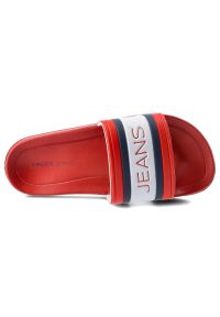 Cross Jeans - Klapki CROSS JEANS FF2R4161C Czerwony. Okazja: na plażę. Kolor: czerwony. Materiał: materiał. Styl: wakacyjny, sportowy #9