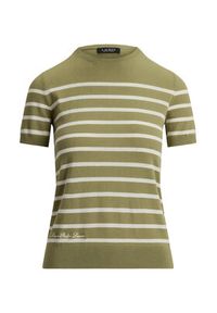 Lauren Ralph Lauren - LAUREN RALPH LAUREN T-Shirt Eyelah 200P13973001 Zielony Regular Fit. Kolor: zielony. Materiał: bawełna #5