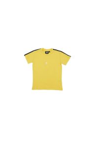 LEONE 1947 APPAREL - T-shirt dziecięcy z krótkim rękawem i opaską New Tape. Kolor: żółty. Długość rękawa: krótki rękaw. Długość: krótkie. Sport: joga i pilates