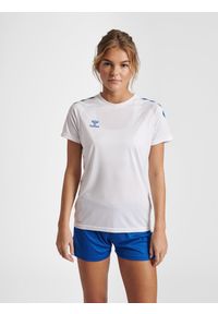 Koszulka damska Hummel Core Poly. Kolor: biały, wielokolorowy, niebieski. Sport: fitness