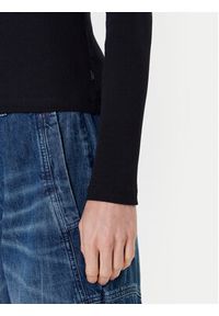 Guess Jeans Bluzka W5YP38 KA0H1 Czarny Slim Fit. Kolor: czarny. Materiał: bawełna #5