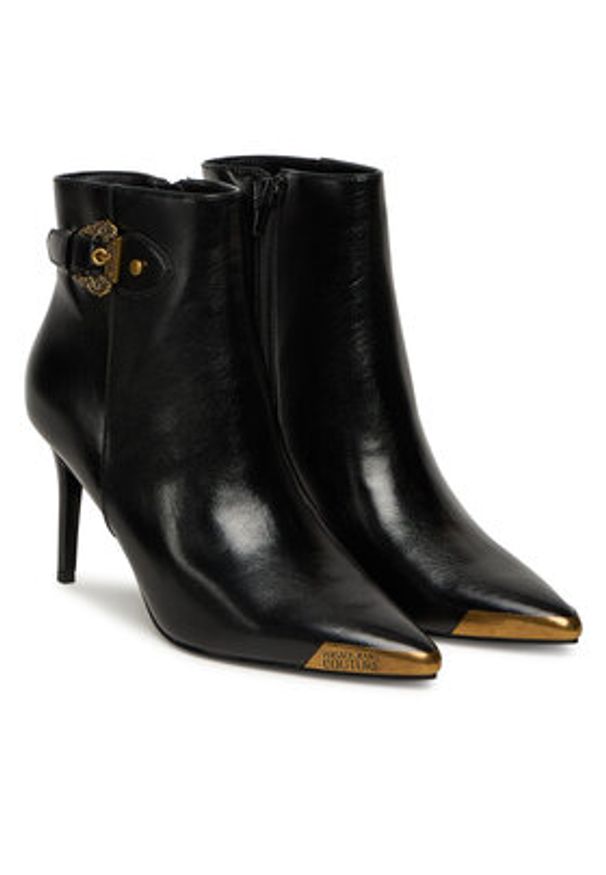 Versace Jeans Couture Botki 79VA3S57 Czarny. Kolor: czarny. Materiał: skóra