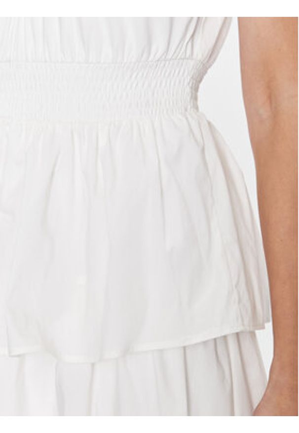 DKNY Sukienka codzienna DD3B0501 Biały Regular Fit. Okazja: na co dzień. Kolor: biały. Materiał: bawełna. Typ sukienki: proste. Styl: casual