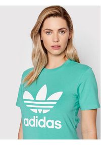 Adidas - adidas T-Shirt adicolor Classics Trefoil HE6869 Zielony Regular Fit. Kolor: zielony. Materiał: bawełna #4