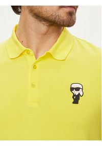 Karl Lagerfeld - KARL LAGERFELD Polo 745022 542221 Żółty Regular Fit. Typ kołnierza: polo. Kolor: żółty. Materiał: bawełna #4
