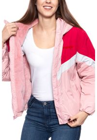 Wrangler - DAMSKA KURTKA WRANGLER COLOUR BLOCK JACKET BRIDAL ROSE W4N9WBP01. Kolor: różowy #7