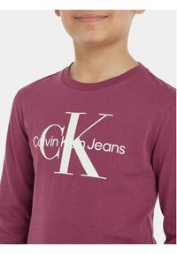 Calvin Klein Jeans Bluzka IU0IU00521 Fioletowy Regular Fit. Kolor: fioletowy. Materiał: bawełna