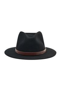 Brixton Kapelusz Messer Fedora 10763 Czarny. Kolor: czarny. Materiał: wełna, materiał