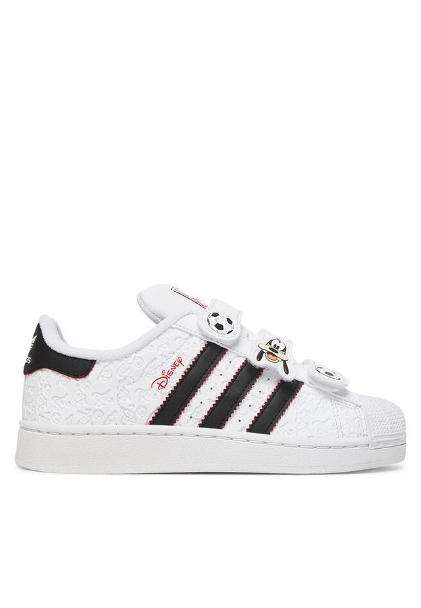 Adidas - Sneakersy adidas. Kolor: biały. Wzór: motyw z bajki. Model: Adidas Superstar