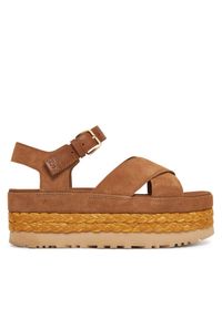 Ugg Sandały W Aubrey Ankle Strap 1167471 Brązowy. Kolor: brązowy. Materiał: zamsz, skóra