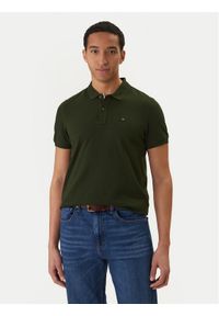 Tommy Jeans Polo DM0DM20676 Zielony Slim Fit. Typ kołnierza: polo. Kolor: zielony. Materiał: bawełna #1