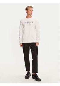 TOMMY HILFIGER - Tommy Hilfiger Longsleeve MW0MW36502 Biały Regular Fit. Kolor: biały. Materiał: bawełna. Długość rękawa: długi rękaw #5