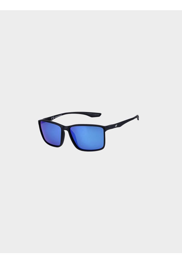 4f - Okulary przeciwsłoneczne z polaryzacją uniseks - niebieskie. Kolor: niebieski. Wzór: gradientowy