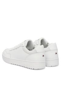 TOMMY HILFIGER - Tommy Hilfiger Sneakersy Th Basket Core Lite Lth FM0FM05713 Biały. Kolor: biały. Materiał: skóra