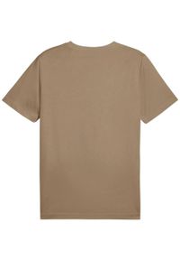 Puma - T-shirt Męski Logo ESS No.1. Kolor: brązowy. Sport: turystyka piesza