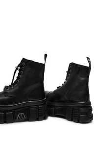 NEW ROCK Glany M-NEWMILI083-S21 Czarny. Kolor: czarny. Materiał: skóra. Styl: rockowy #4