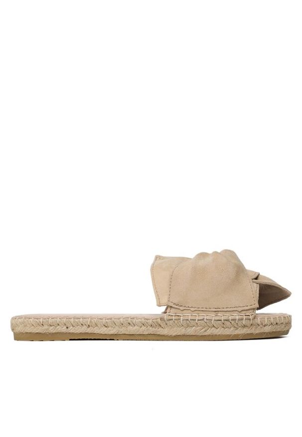 Manebi Espadryle Sandals With Knot M 1.1 JK Beżowy. Kolor: beżowy. Materiał: zamsz, skóra