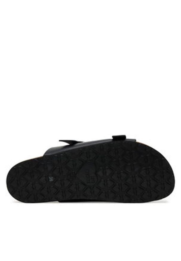 Love Moschino - LOVE MOSCHINO Klapki JA28273G1MIA000A Czarny. Kolor: czarny. Materiał: skóra
