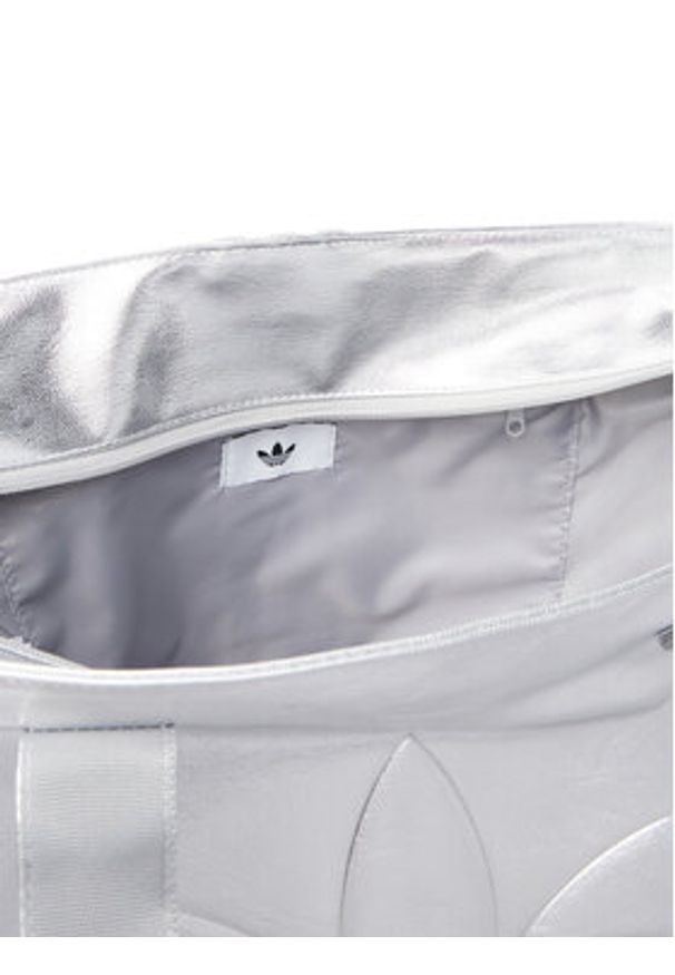 Adidas - adidas Torebka Shopper Metallic Pu Bag KR1566 Srebrny. Kolor: srebrny. Materiał: skórzane