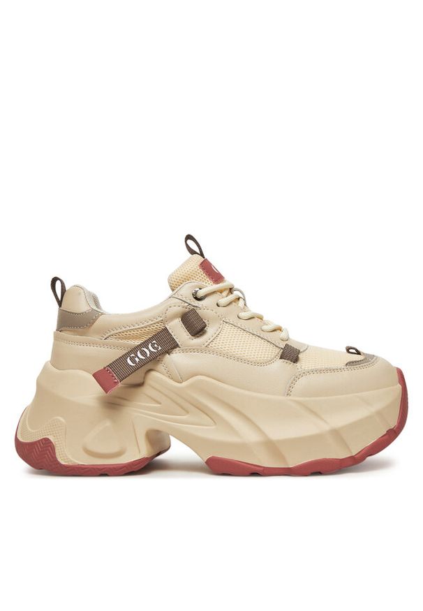 Sneakersy GOE. Kolor: beżowy