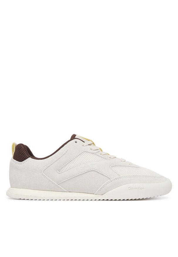 Calvin Klein Sneakersy Low Pro Runner Refl Mesh Sue HW0HW03100 Kremowy. Kolor: kremowy. Materiał: zamsz, skóra
