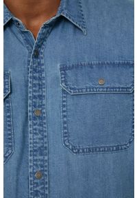medicine - Medicine - Koszula jeansowa Back To The City. Typ kołnierza: kołnierzyk klasyczny. Kolor: niebieski. Materiał: jeans. Długość rękawa: długi rękaw. Długość: długie. Wzór: gładki. Styl: klasyczny #2