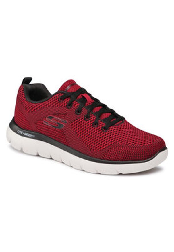 skechers - Skechers Sneakersy Brisbane 232057/RDBK Bordowy. Kolor: czerwony. Materiał: materiał