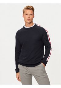 Hechter Paris Sweter 65011 142806 Granatowy Regular Fit. Kolor: niebieski. Materiał: bawełna