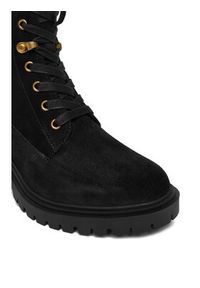 TOMMY HILFIGER - Tommy Hilfiger Trzewiki Th Shearling Lace Up Boot FW0FW08999 Czarny. Kolor: czarny. Materiał: skóra