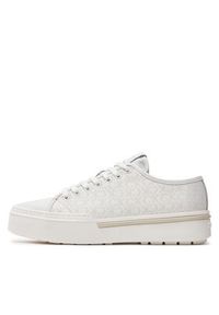 Calvin Klein Sneakersy Low Top Lace Up Jaq Mono HM0HM01420 Biały. Kolor: biały
