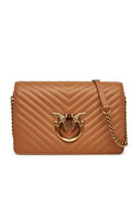 Pinko - PINKO Torebka Love Click Classic PE 25 PLTT 100063 A0GK Brązowy. Kolor: brązowy. Materiał: skórzane #4
