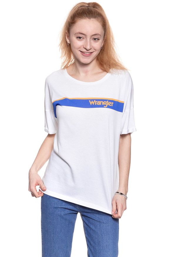 Wrangler - WRANGLER T SHIRT DAMSKI B&Y TRUCKER TEE WHITE W724LG412 112130927